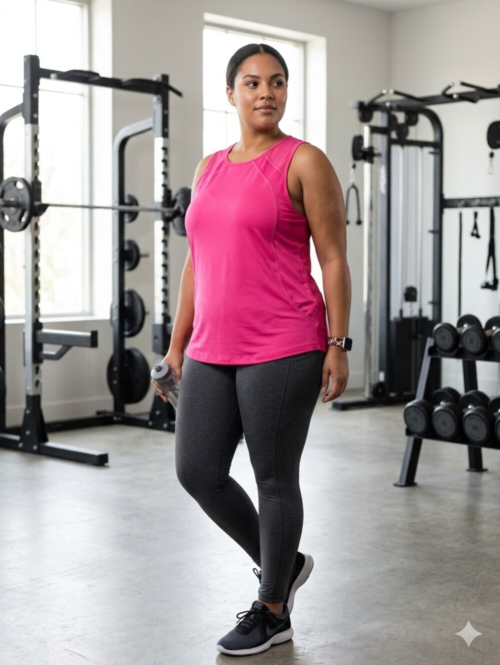 Danskin Hot Pink Workout Gym Tank Top Mesh Detail Size XXL 20